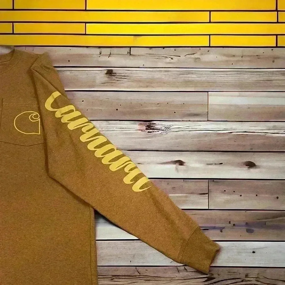 Carhartt 105421 Relaxed Fit Heavyweight C-Graphic T-Shirt Long Sleeve Size Small - Picture 8 of 9